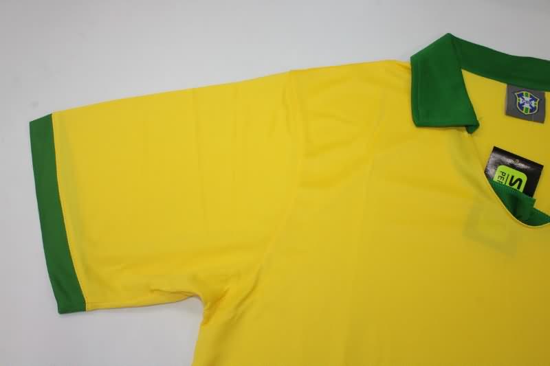 Thailand Quality(AAA) 1958 Brazil Home Retro Soccer Jersey