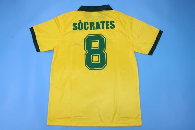 Thailand Quality(AAA) 1985 Brazil Home Retro Soccer Jersey