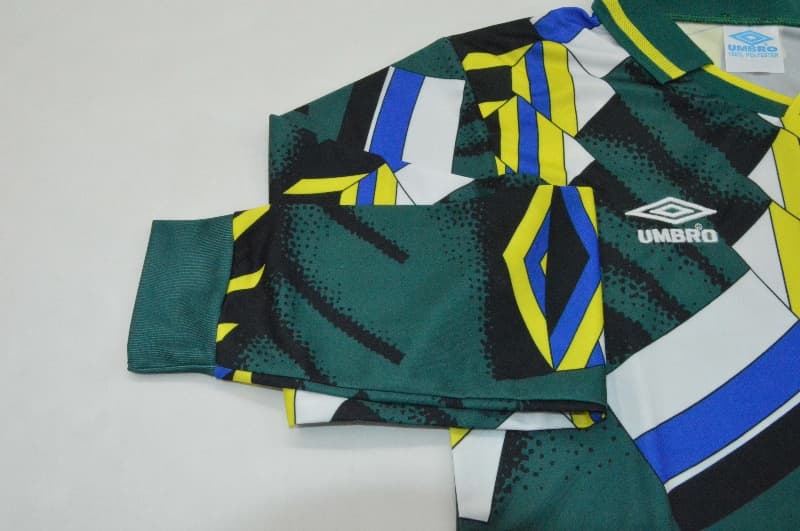 Thailand Quality(AAA) 1994 Brazil Goalkeeper Green Retro Long Soccer Jersey