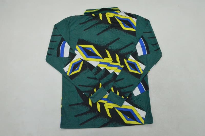 Thailand Quality(AAA) 1994 Brazil Goalkeeper Green Retro Long Soccer Jersey