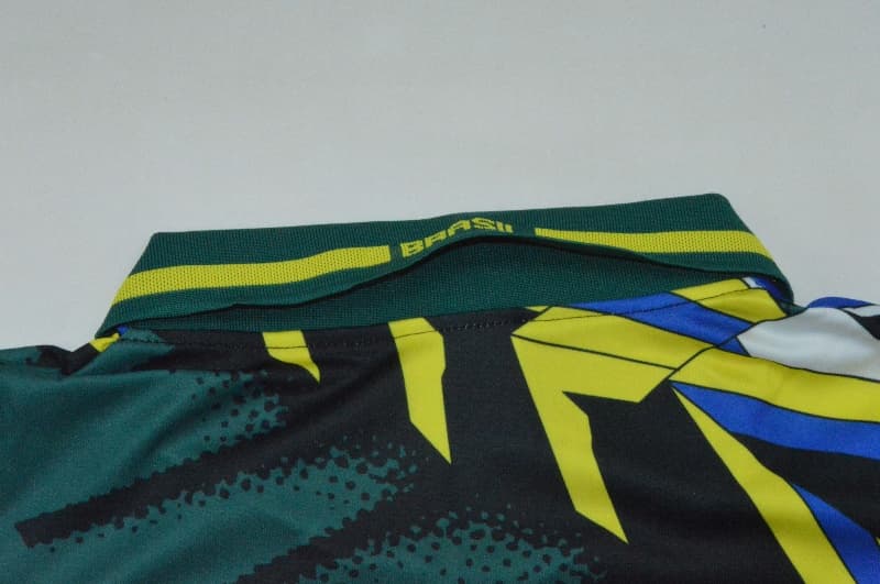 Thailand Quality(AAA) 1994 Brazil Goalkeeper Green Retro Long Soccer Jersey