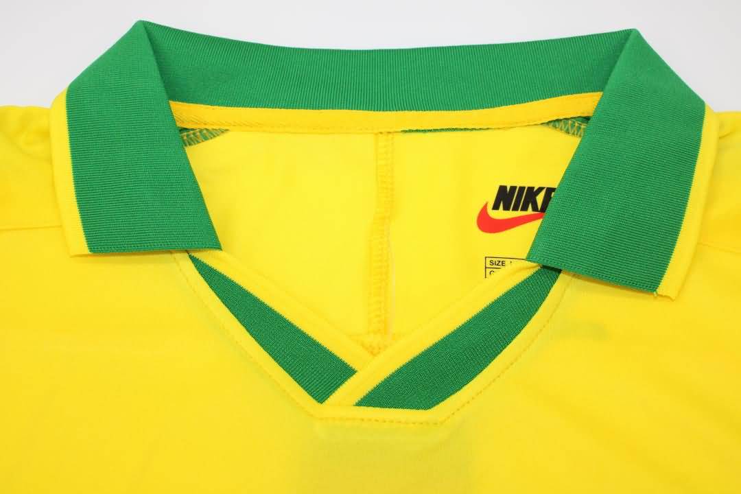 Thailand Quality(AAA) 1997 Brazil Home Retro Soccer Jersey