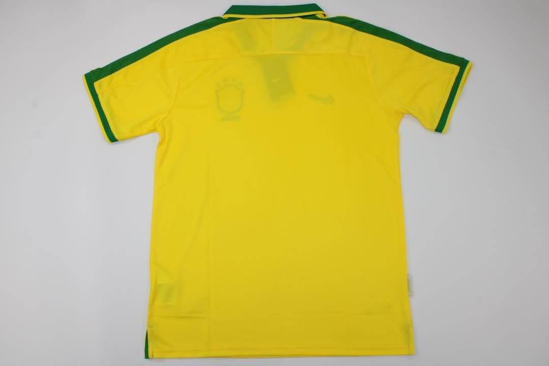 Thailand Quality(AAA) 1997 Brazil Home Retro Soccer Jersey