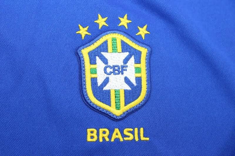 Thailand Quality(AAA) 1998 Brazil Away Long Sleeve Retro Soccer Jersey