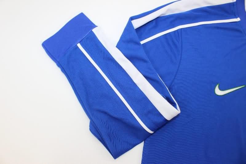 Thailand Quality(AAA) 1998 Brazil Away Long Sleeve Retro Soccer Jersey