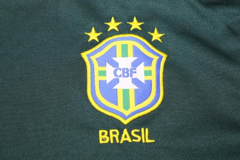 Thailand Quality(AAA) 1998 Brazil Goalkeeper Dark Green Retro Soccer Jersey