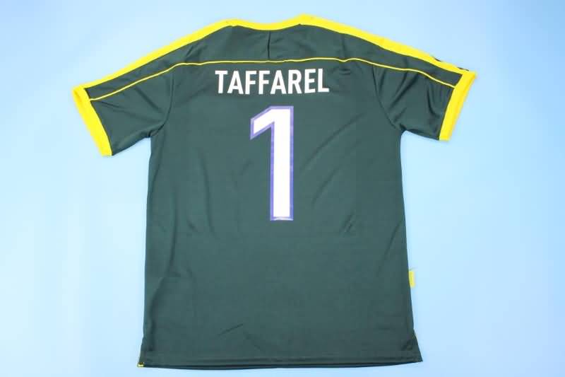 Thailand Quality(AAA) 1998 Brazil Goalkeeper Dark Green Retro Soccer Jersey