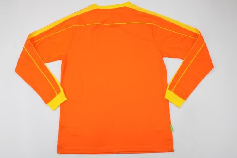 Thailand Quality(AAA) 1998 Brazil Goalkeeper Orange Retro Soccer Jersey