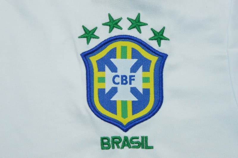 Thailand Quality(AAA) 1998 Brazil Goalkeeper White Retro Soccer Jersey
