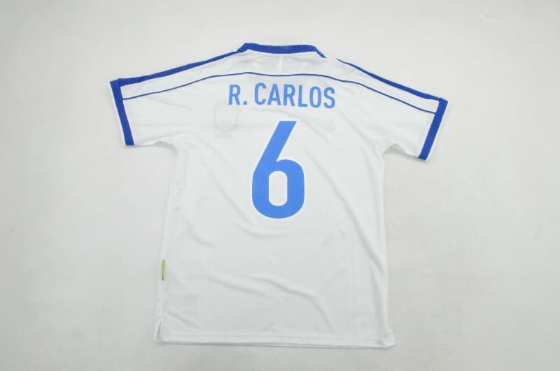 Thailand Quality(AAA) 1998 Brazil Goalkeeper White Retro Soccer Jersey
