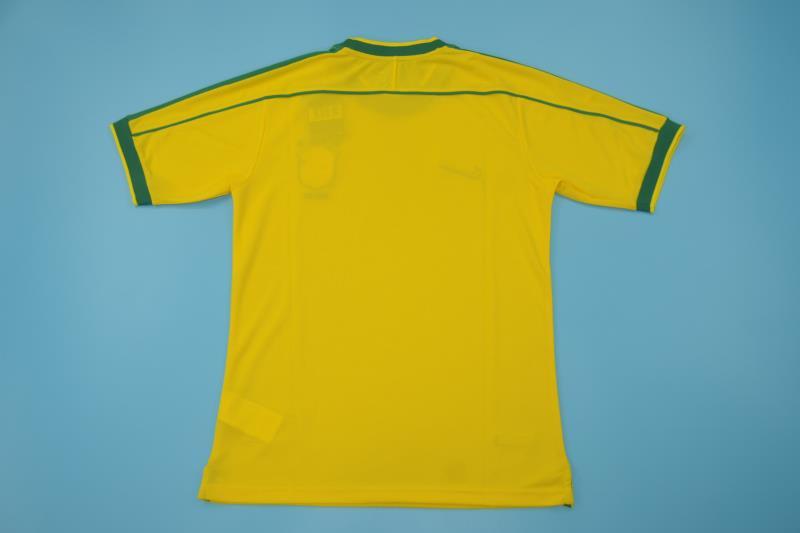 Thailand Quality(AAA) 1998 Brazil Home Retro Soccer Jersey