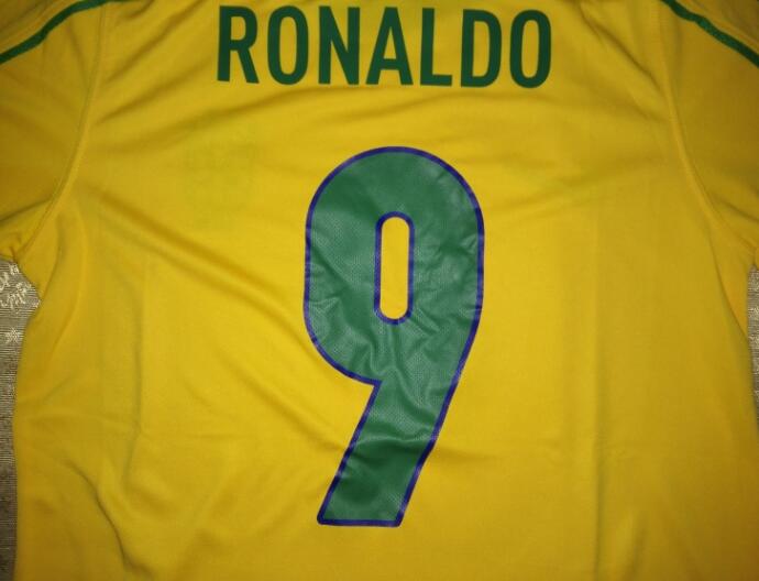 Thailand Quality(AAA) 1998 Brazil Home Retro Soccer Jersey