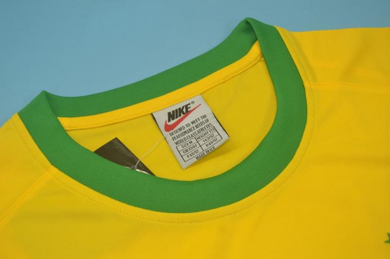 Thailand Quality(AAA) 2000 Brazil Home Retro Soccer Jersey