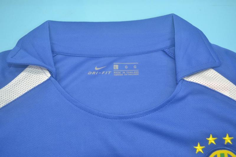 Thailand Quality(AAA) 2002 Brazil Away Retro Soccer Jersey