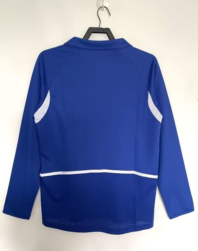 Thailand Quality(AAA) 2002 Brazil Away Long Sleeve Retro Soccer Jersey