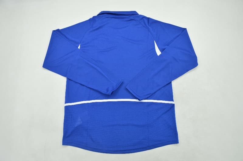 Thailand Quality(AAA) 2002 Brazil Away Long Sleeve Retro Soccer Jersey