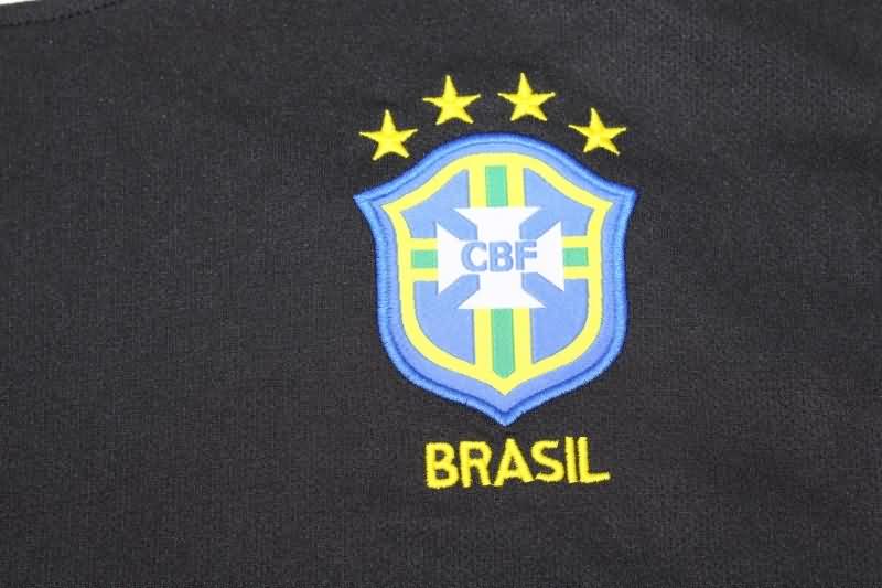 Thailand Quality(AAA) 2002 Brazil Goalkeeper Black Retro Soccer Jersey