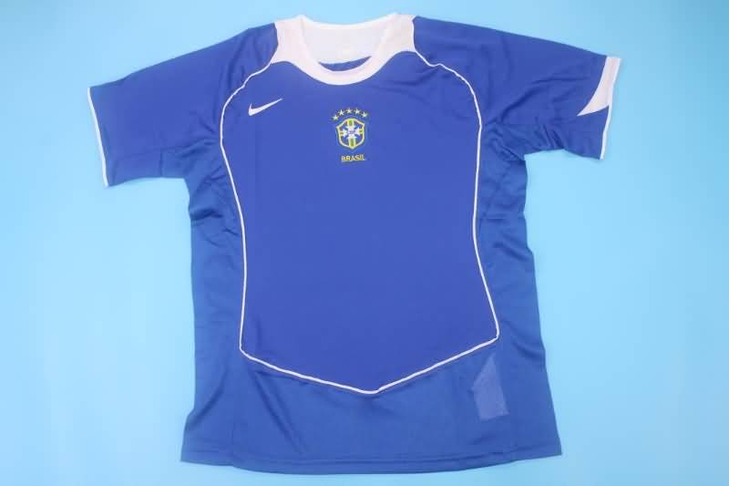 Thailand Quality(AAA) 2004 Brazil Retro Away Soccer Jersey