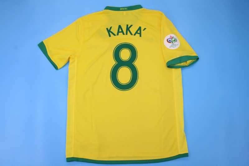 Thailand Quality(AAA) 2006 Brazil Home Retro Soccer Jersey