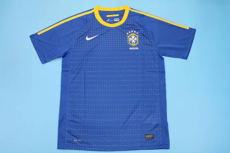 Thailand Quality(AAA) 2010 Brazil Away Retro Soccer Jersey