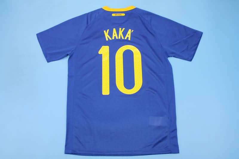 Thailand Quality(AAA) 2010 Brazil Away Retro Soccer Jersey