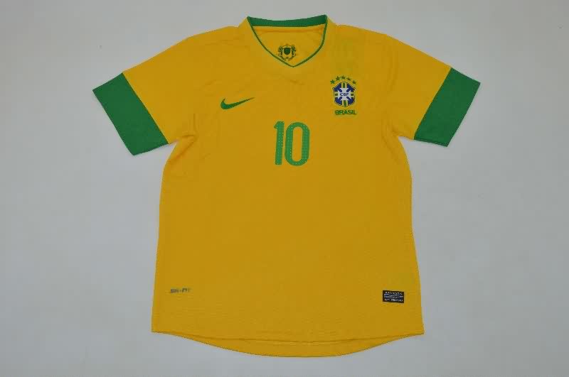 Thailand Quality(AAA) 2012 Brazil Home Retro Soccer Jersey