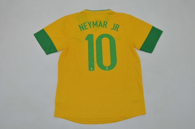 Thailand Quality(AAA) 2012 Brazil Home Retro Soccer Jersey