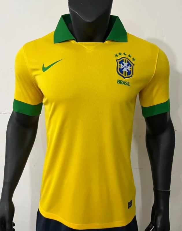 Thailand Quality(AAA) 2013 Brazil Home Retro Soccer Jersey Thailand Quality(AAA) 2013 Brazil Home Retro Soccer Jersey