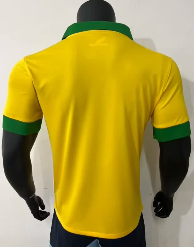 Thailand Quality(AAA) 2013 Brazil Home Retro Soccer Jersey