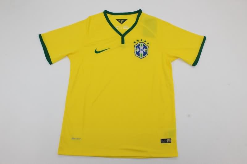 Thailand Quality(AAA) 2014 Brazil Home Retro Soccer Jersey