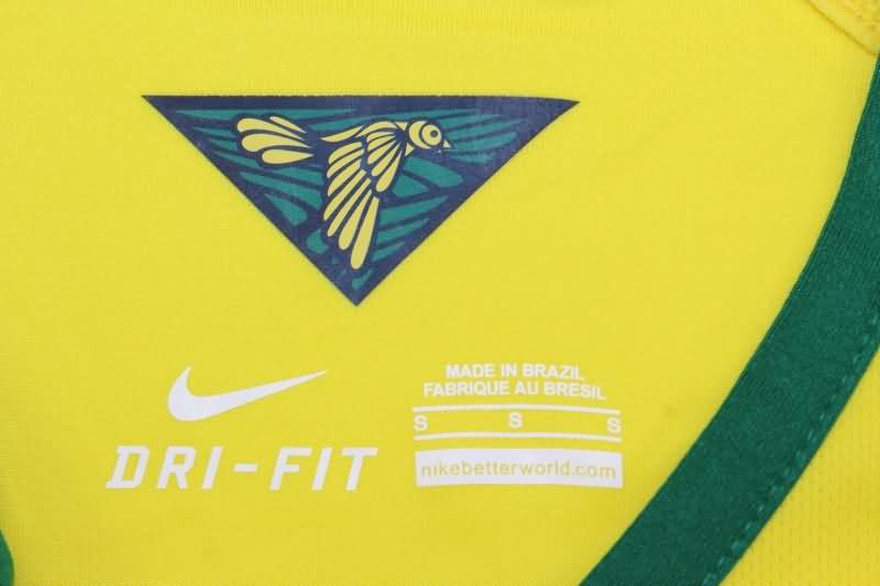 Thailand Quality(AAA) 2014 Brazil Home Retro Soccer Jersey