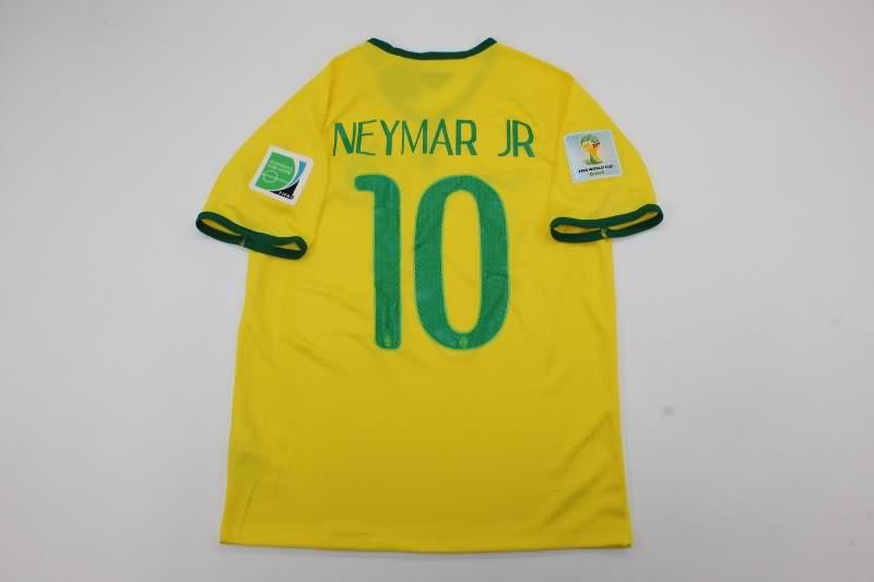 Thailand Quality(AAA) 2014 Brazil Home Retro Soccer Jersey