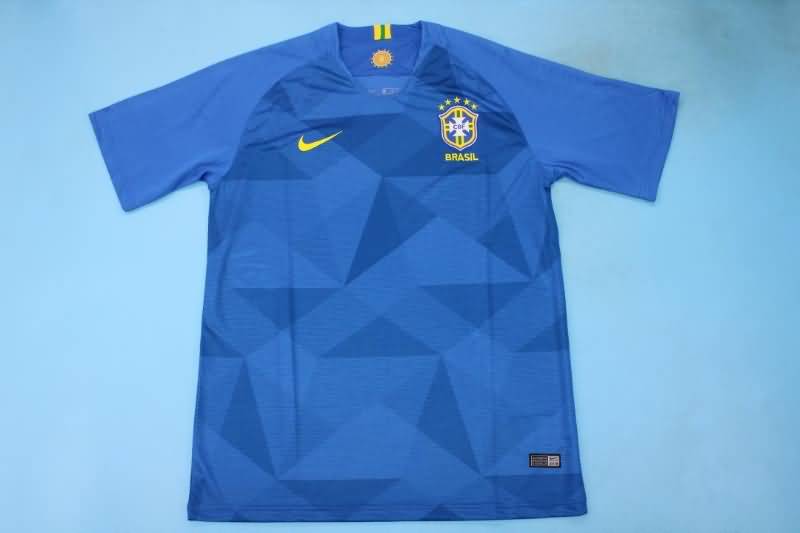 Thailand Quality(AAA) 2018 Brazil Retro Away Soccer Jersey
