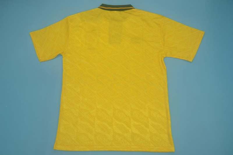 Thailand Quality(AAA) 1991/93 Brazil Retro Home Soccer Jersey