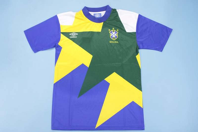 Thailand Quality(AAA) 1993/94 Brazil Retro Training Soccer Jersey