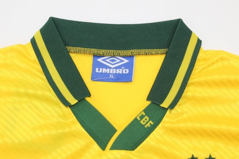 Thailand Quality(AAA) 1994/95 Brazil Retro Home Soccer Jersey