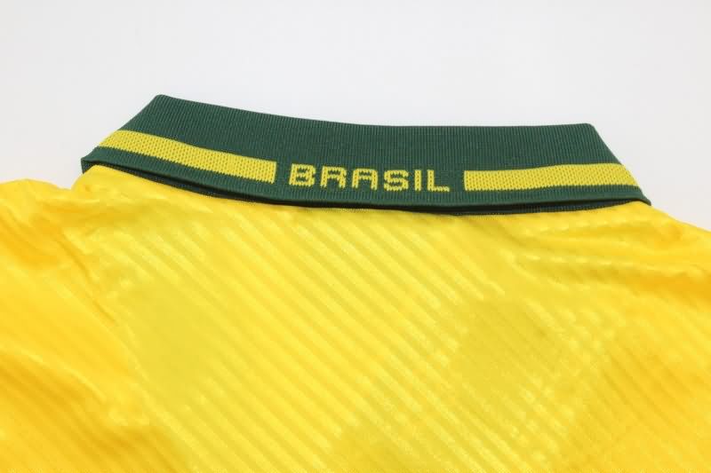 Thailand Quality(AAA) 1994/95 Brazil Retro Home Soccer Jersey