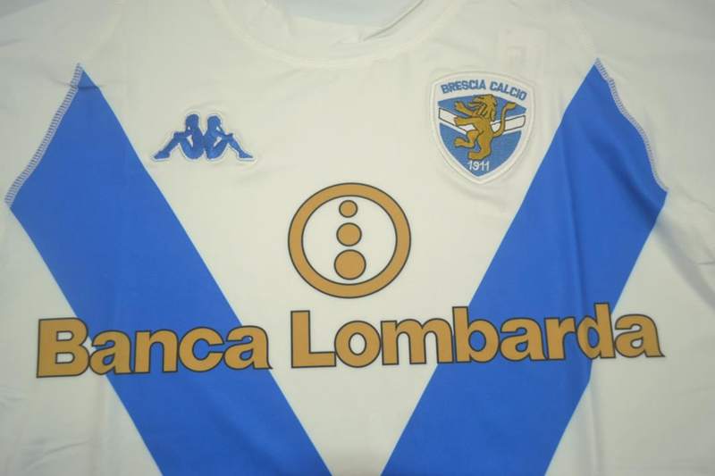 Thailand Quality(AAA) 2003/04 Brescia Away Retro Soccer Jersey(L/S)