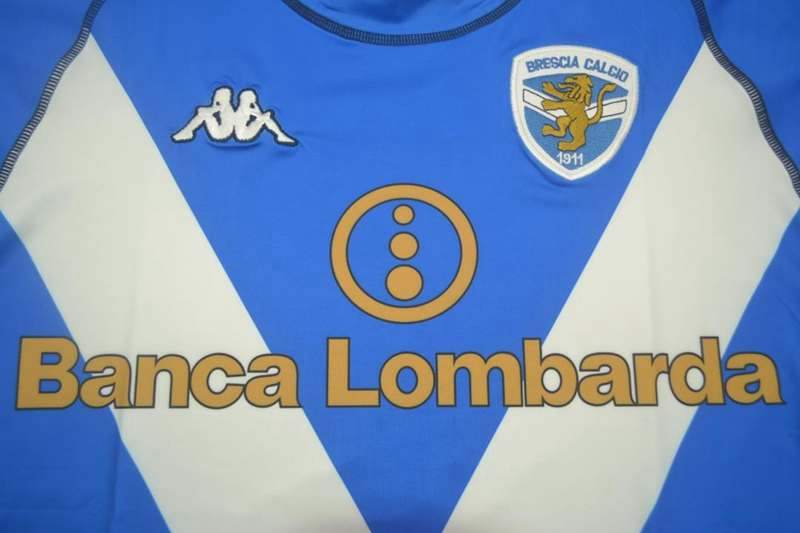 Thailand Quality(AAA) 2003/04 Brescia Home Retro Soccer Jersey(L/S)