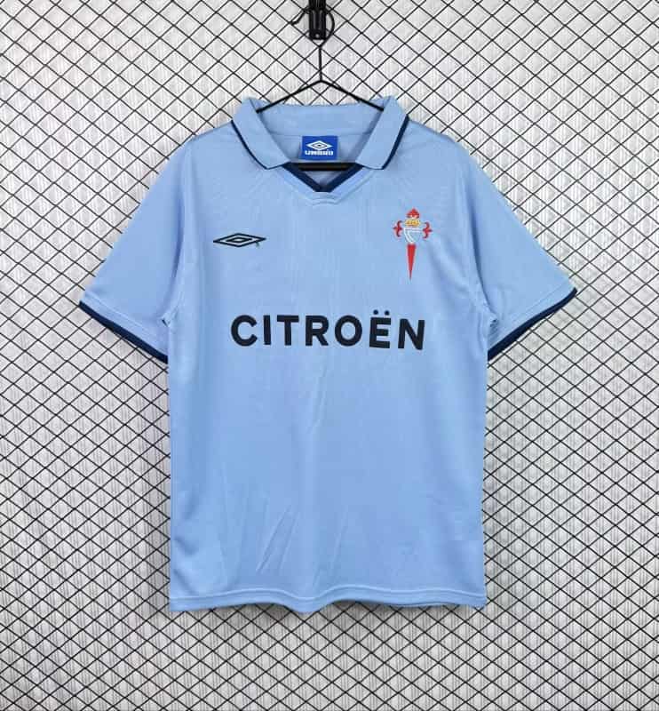 Thailand Quality(AAA) 2001/02 Celta Home Cup Retro Soccer Jersey
