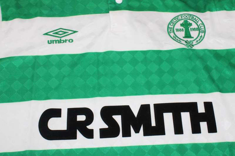 Thailand Quality(AAA) 1987/89 Celtic Home Retro Soccer Jersey (L/S)