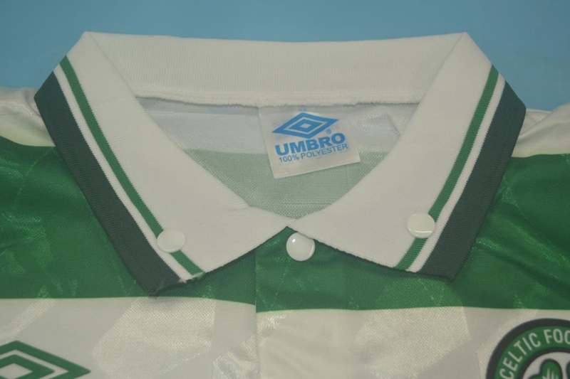 Thailand Quality(AAA) 1989/91 Celtic Home Retro Soccer Jersey