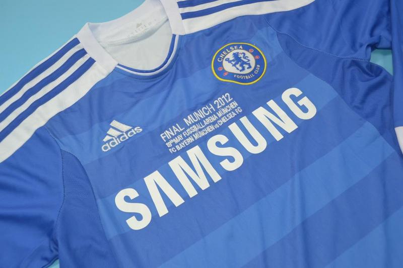 Thailand Quality(AAA) 2011/12 Chelsea Home UCL Final Retro Jersey(L/S)