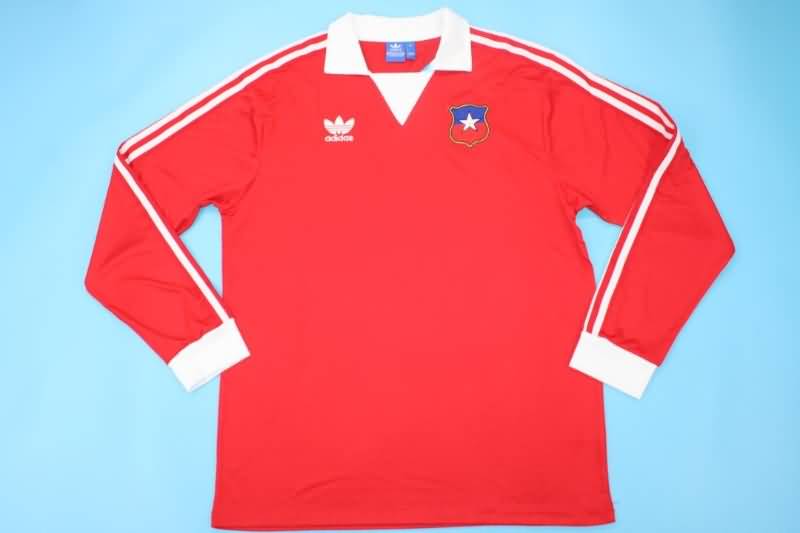 Thailand Quality(AAA) 1982 Chile Home Long Slevee Retro Soccer Jersey