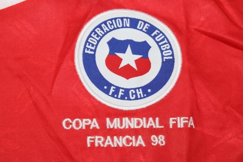 Thailand Quality(AAA) 1998 Chile Home Long Slevee Retro Soccer Jersey