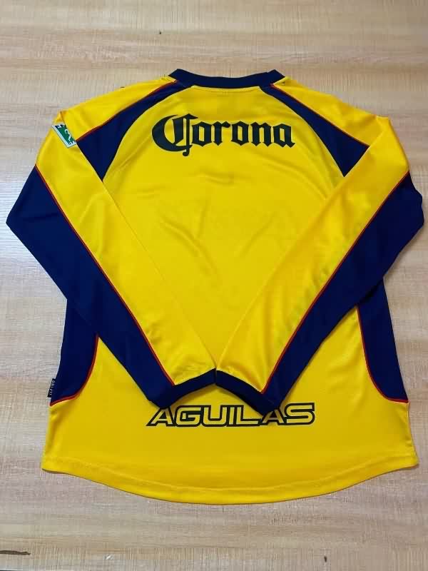 Thailand Quality(AAA) 2001/02 Club America Home Long Sleeve Retro Soccer Jersey