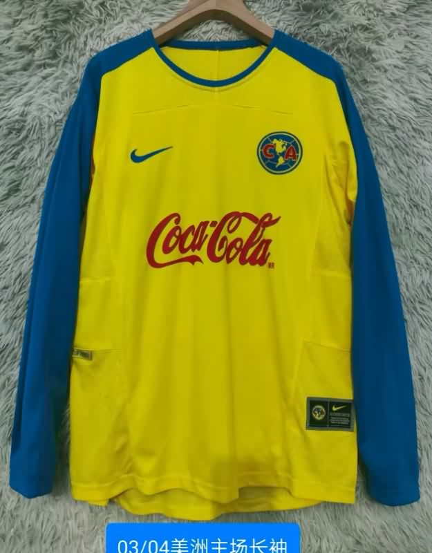 Thailand Quality(AAA) 2003/04 Club America Home Long Sleeve Retro Soccer Jersey Thailand Quality(AAA) 2003/04 Club America Home Long Sleeve Retro Soccer Jersey