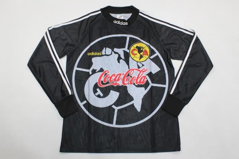 Thailand Quality(AAA) 1998/99 Club America Goalkeeper Black Long Sleeve Retro Soccer Jersey
