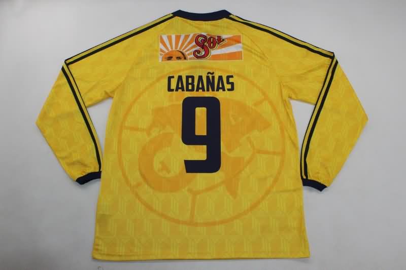 Thailand Quality(AAA) 1998/99 Club America Home Long Sleeve Retro Soccer Jersey