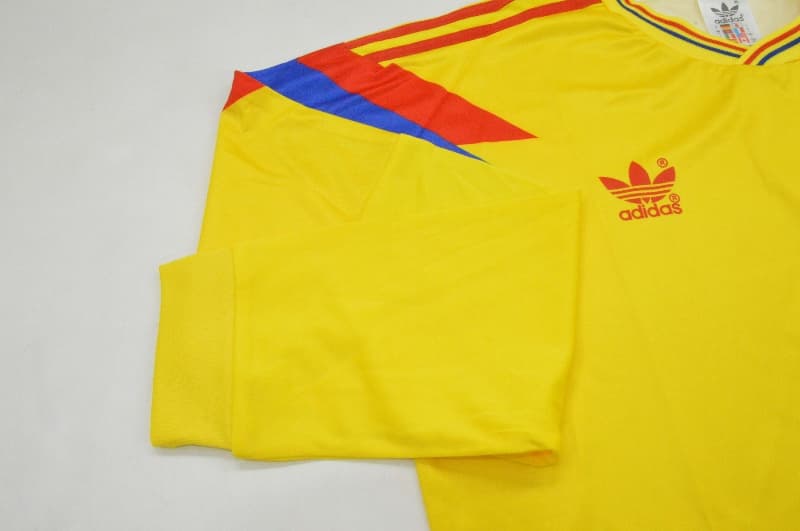 Thailand Quality(AAA) 1990 Colombia Home Retro Long Sleeve Soccer Jersey